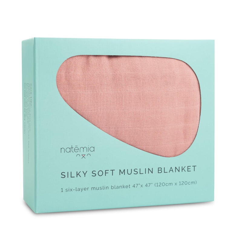 Natemia Muslin Baby Blanket  Organic Blankets for Girls and Boys Newborn Essentials Baby Swaddle Blanket Unisex MultiUse as Towel Stroller Cover Swaddles for Newborn 47 x 47