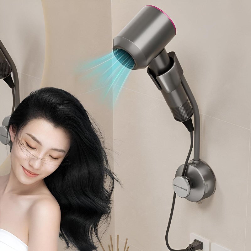 Shower Friendly Holder - Durable And Sleek Hair Dryer Holder Suitable For Bathroom Use, Allows For Comfortable Hands-Free Hair Drying While Attending To Other Tasks Like Checking Your Phone Or Getting - Image 1
