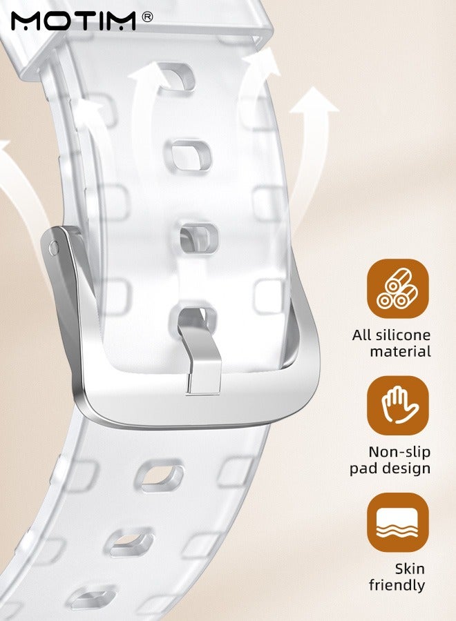 Motim Watch Band with Case for Samsung Galaxy 5/5 Pro/4 40mm, Shockproof Rugged Band Clear Sport Replacement Strap with Bumper Case for Galaxy Watch 5/4, Men Women  - Image 4
