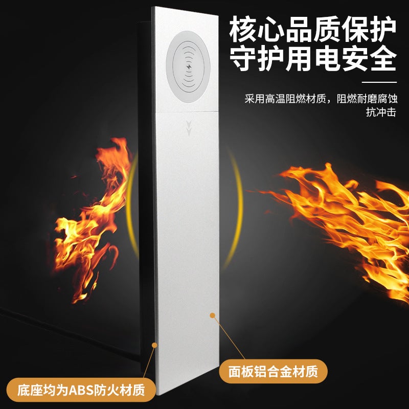 Office Desktop Embedded Socket Multi-Function Wire Box Panel Conference Table Hidden Slide Usb Wireless Charging - Image 3