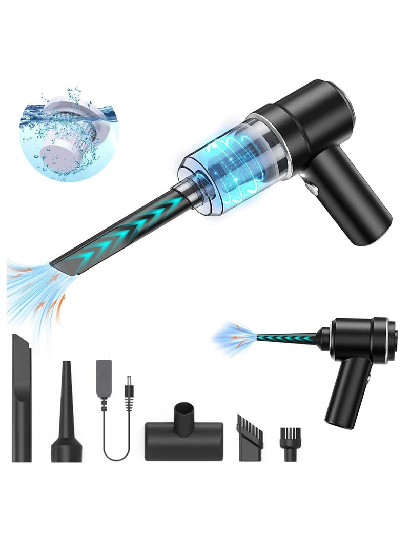 MODERN HOME Car Vacuum Cleaner Cordless, Portable Handheld Vacuum Air Duster, 9000PA/120W Powerful Suction, Suction And Blow 2 In 1, With LED Light For Car/Home/Office/Pet, USB Rechargeable - Image 1