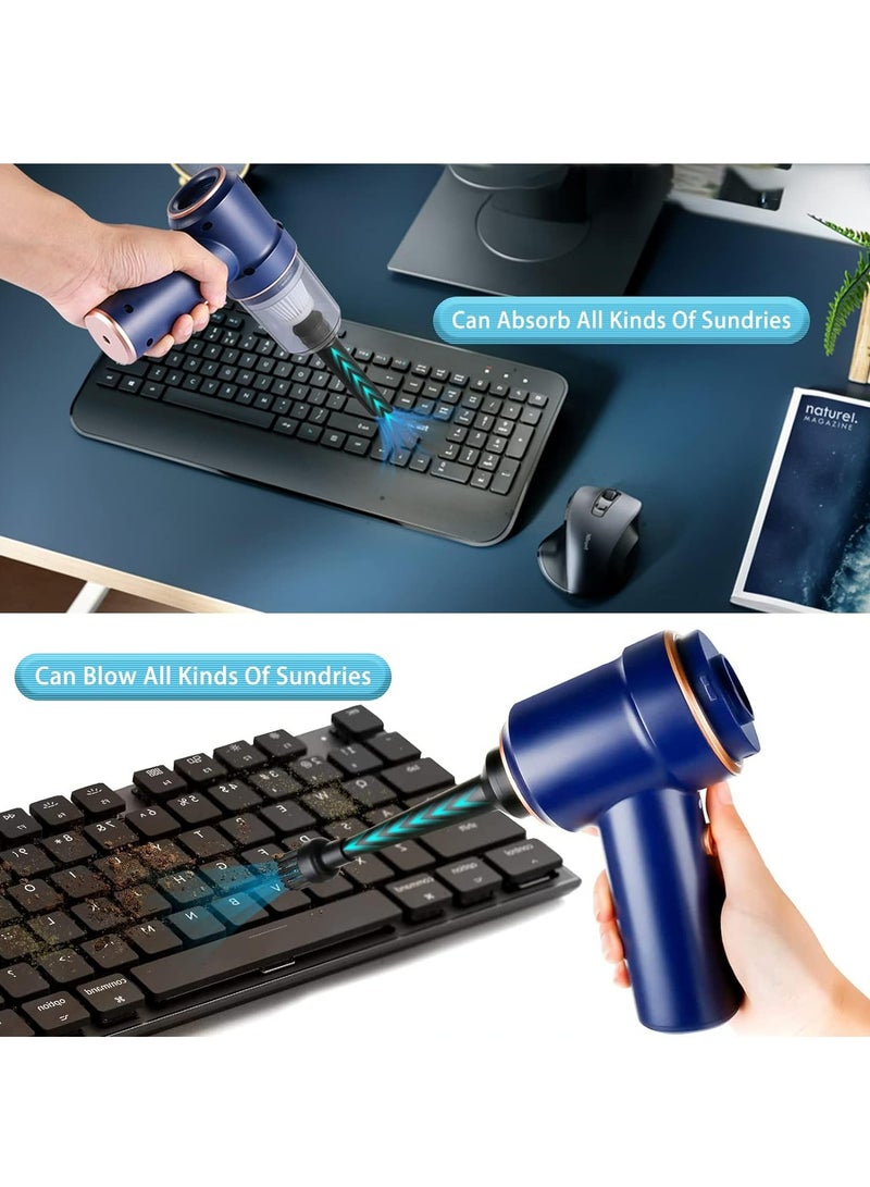 MODERN HOME Car Vacuum Cleaner Cordless, Portable Handheld Vacuum Air Duster, 9000PA/120W Powerful Suction, Suction And Blow 2 In 1, With LED Light For Car/Home/Office/Pet, USB Rechargeable - Image 4