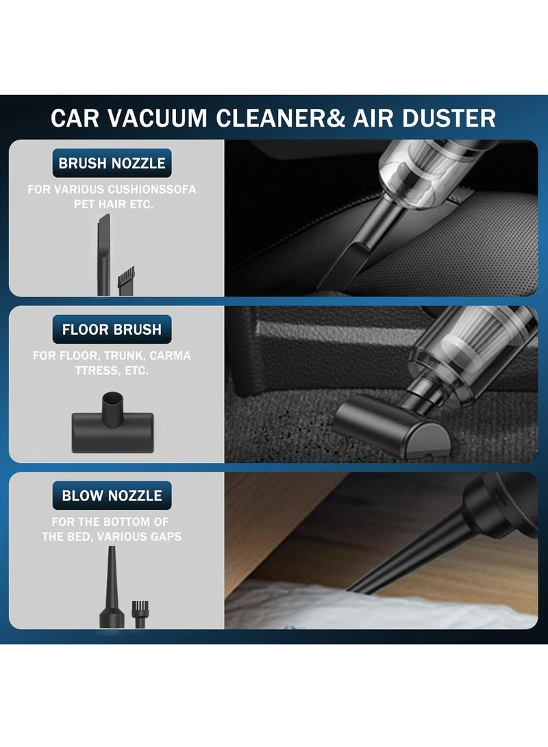 MODERN HOME Car Vacuum Cleaner Cordless, Portable Handheld Vacuum Air Duster, 9000PA/120W Powerful Suction, Suction And Blow 2 In 1, With LED Light For Car/Home/Office/Pet, USB Rechargeable - Image 5