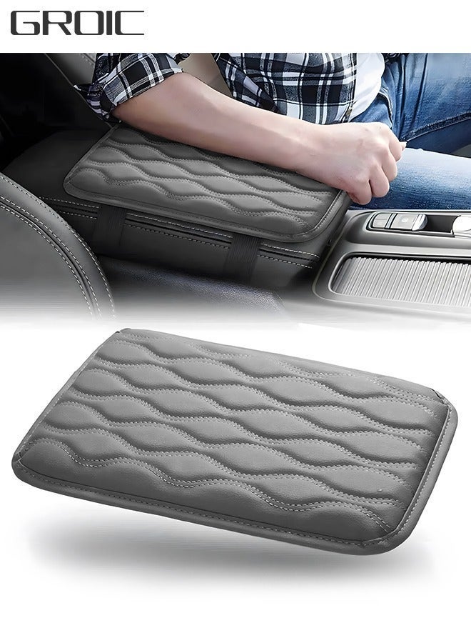Car Center Console Cover, Memory Foam Car Armrest Cushion, Black Auto Arm Rest Pad, Leather Arm Rest Covering Car, Hand Rest Pillow, Car Armrest Seat Box Cover Protector, Automotive  Interior - Image 1