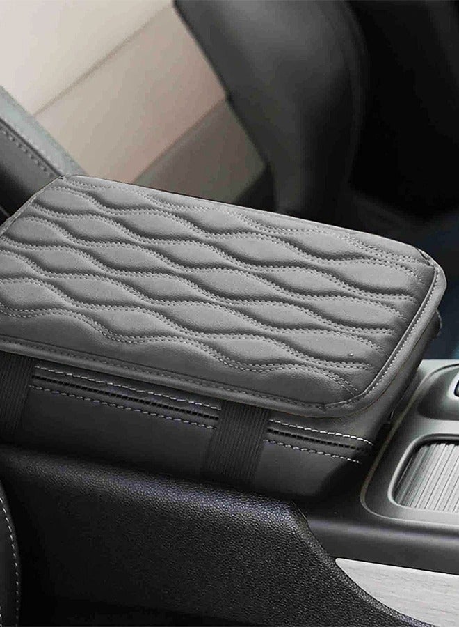 Car Center Console Cover, Memory Foam Car Armrest Cushion, Black Auto Arm Rest Pad, Leather Arm Rest Covering Car, Hand Rest Pillow, Car Armrest Seat Box Cover Protector, Automotive  Interior - Image 2