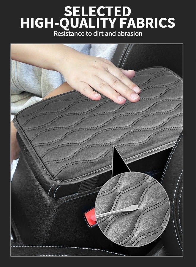 Car Center Console Cover, Memory Foam Car Armrest Cushion, Black Auto Arm Rest Pad, Leather Arm Rest Covering Car, Hand Rest Pillow, Car Armrest Seat Box Cover Protector, Automotive  Interior - Image 5