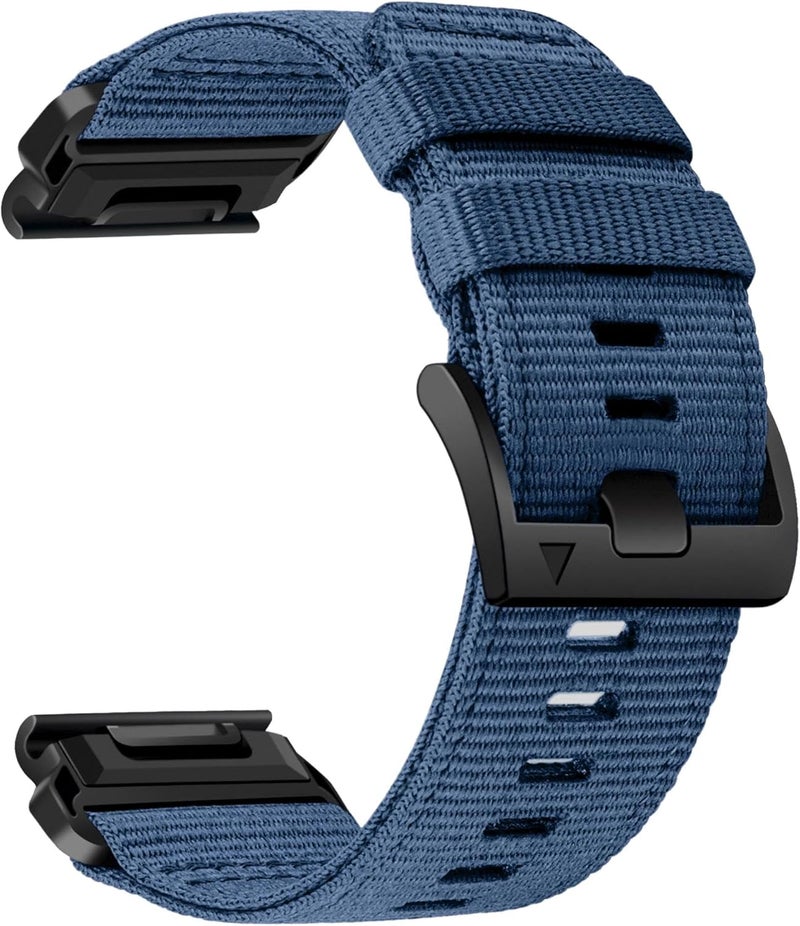 Abanen Rugged Nylon Watch Bands for Garmin Fenix 7X / Fenix 6X / Fenix 5X/Enduro 2, Quick Fit 26mm Adjustable Woven Nylon Sports Wrist Strap with Stainless Steel Clasp for Tactix 7 Pro, epix Pro 51mm - Image 1
