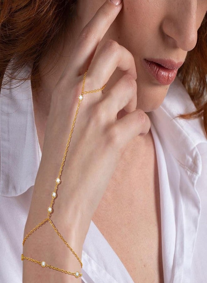 MPRAINBOW أساور ذهبية للمجوهرات للنساء - سوار حلقة يد مطلي بالذهب عيار 18 قيراط، سلسلة رقيقة قابلة للتعديل من الفولاذ المقاوم للصدأ، هدية عصرية لصيف غير قابلة للتأكسد، هدايا عيد الميلاد وحفلات عيد الميلاد لصديقتها - Image 3