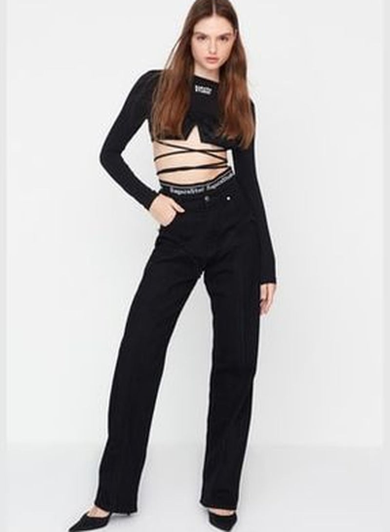 trendyol Black Wide Leg Jeans - Image 3
