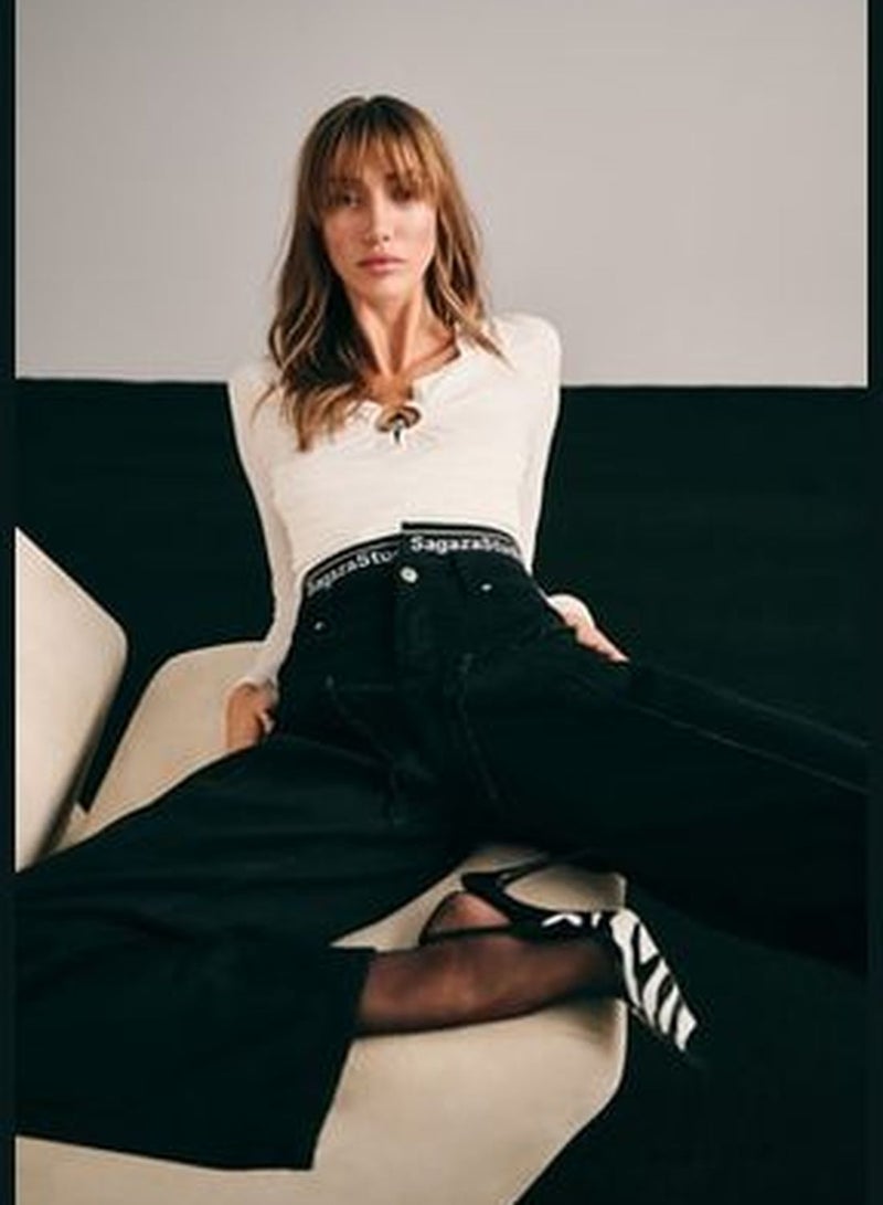 trendyol Black Wide Leg Jeans - Image 1