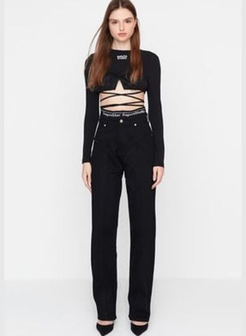 trendyol Black Wide Leg Jeans - Image 4