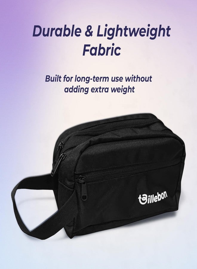 Billebon Toiletry Bag Travel Men Women, Spacious Organizer Multiple Compartments Zipper Closure, Durable Cosmetic Grooming Pouch Toiletries Skincare Accessories Kit 24cm - Image 5