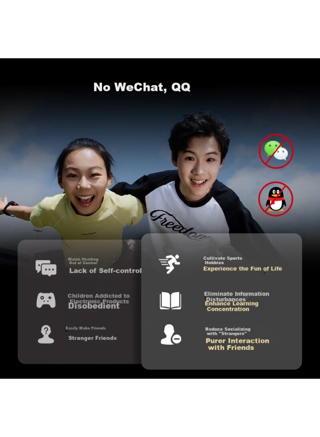 Xiaoxun Junior High School Student Phone Watch Youth Sports Watch Student Heart Rate Blood Oxygen Video Call Can Be Positioned Independently Insert Card 8-16 Years Old S6c - Image 2