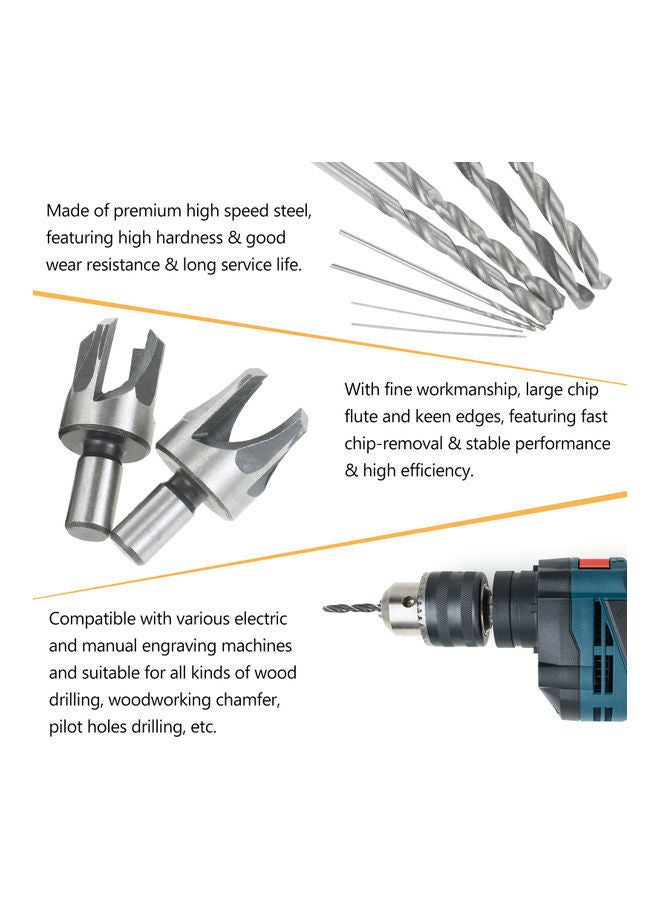 نيبمينينت طقم أدوات ثقب مشطوفة مكون من 39 قطعة متعدد الألوان 20.00X5.00X13.00سم - Image 5