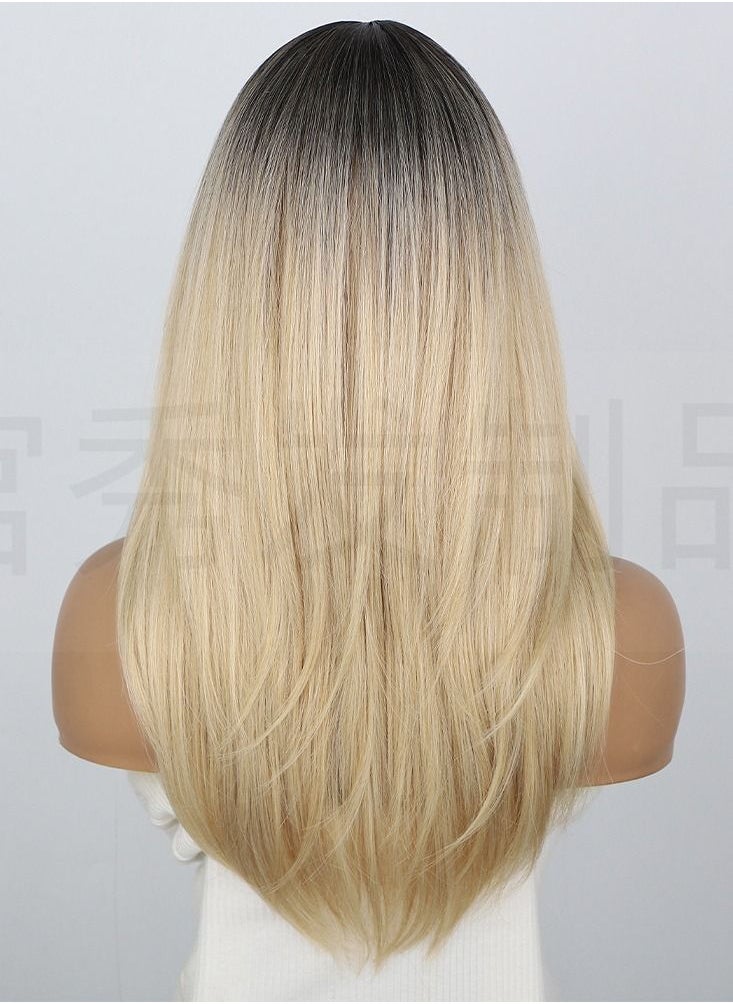 Estelle Estelle Europe and the United States Wig Bangs Golden Female Long Hair Headgear Wig Color HB2  - Image 3