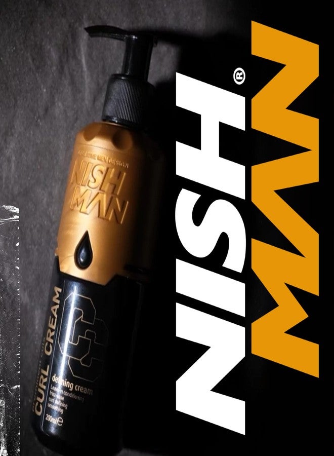 Nishman Curl Cream 200ml for Men | Curl Defining & Frizz Control Cream | Leave-In Hair Cream for Curly, Wavy & Textured Hair | Smooth, Hydrating & Natural Finish - Image 5