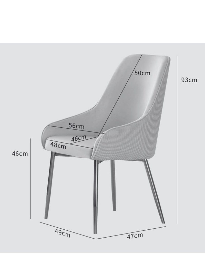 Wooden Twist Wooden Twist Echelon Modern Cafe Dining Chair With Metal Legs  - Image 3
