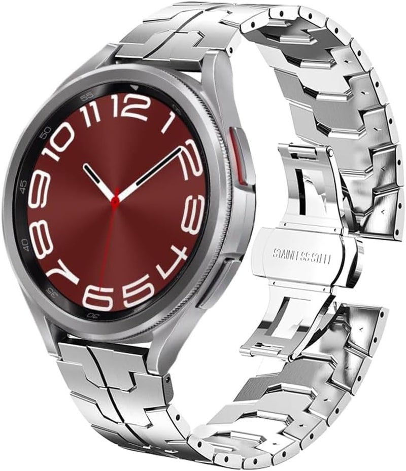 DEALELE Strap Compatible with Samsung Gear S3 / Galaxy Watch 46mm / Galaxy 3 45mm, 22mm 15-Rows Stainless Steel Metal Replacement Bands for Huawei Watch 3/3 Pro / GT3 46mm / GT2 46mm - Image 1