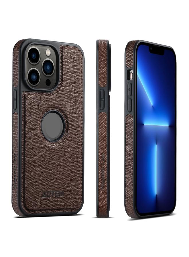 Suteni Case For iPhone 13 Pro G1 Cross Texture MagSafe Phone Case - Image 1