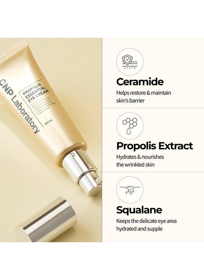 CNP - Propolis Eye Cream (1.7 Fl.Oz / 50Ml) Nourishing Eye Cream With Propolis Extract Ceramide Lightweight Cream Texture Firming Wrinkles Korean Skin Care - Image 1