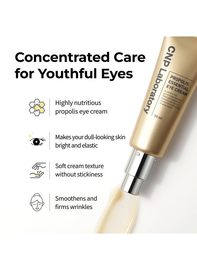 CNP - Propolis Eye Cream (1.7 Fl.Oz / 50Ml) Nourishing Eye Cream With Propolis Extract Ceramide Lightweight Cream Texture Firming Wrinkles Korean Skin Care - Image 1