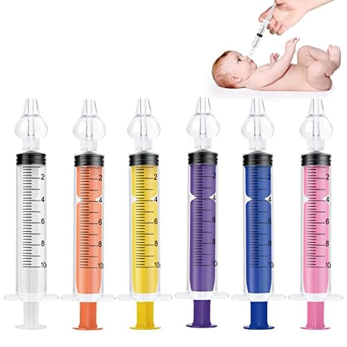 Vicloon Baby Nasal Irrigator 6PCS Nasal Syringe for Baby Syringe Nasal Irrigator with Cleanable and Reusable Silicone Nasal Suction Tip forIrrigation Nasal Spray Nasal HygieneColor - Image 1