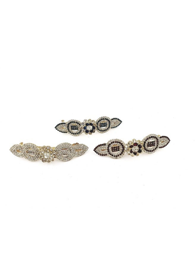 DHAVESAI Dhavesai m.d.k multi design hair clips,hair accessories for girls and women small size pack of 3 (multi colour and design as per availability)  - Image 1
