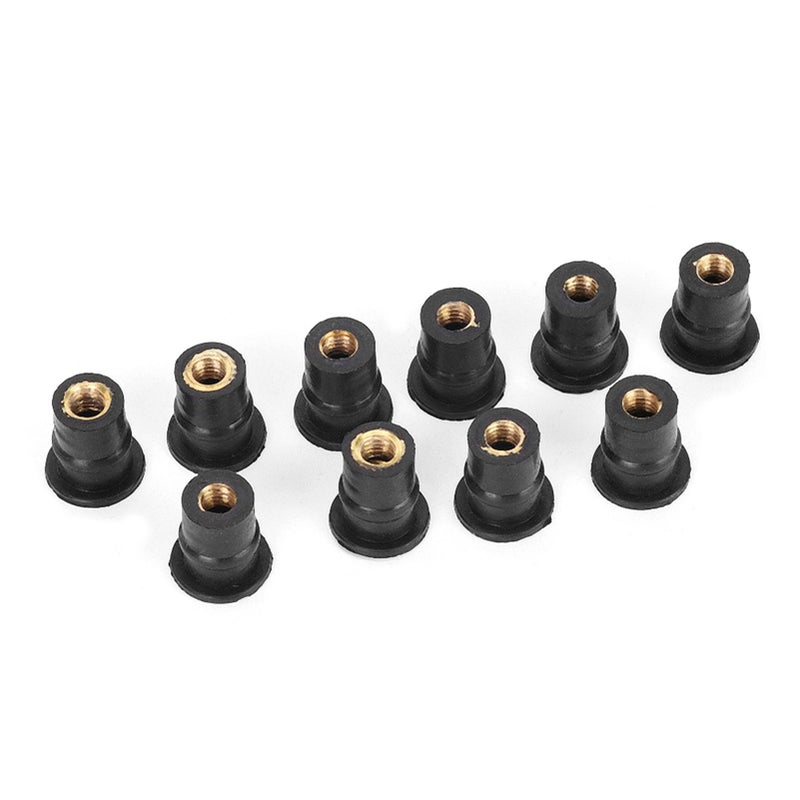 Rubber Well Nuts Kit 10 Pcs M5 Metric For Windshield Mounting Polaris ATV - Image 2