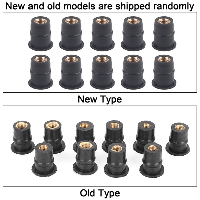 Rubber Well Nuts Kit 10 Pcs M5 Metric For Windshield Mounting Polaris ATV - Image 3