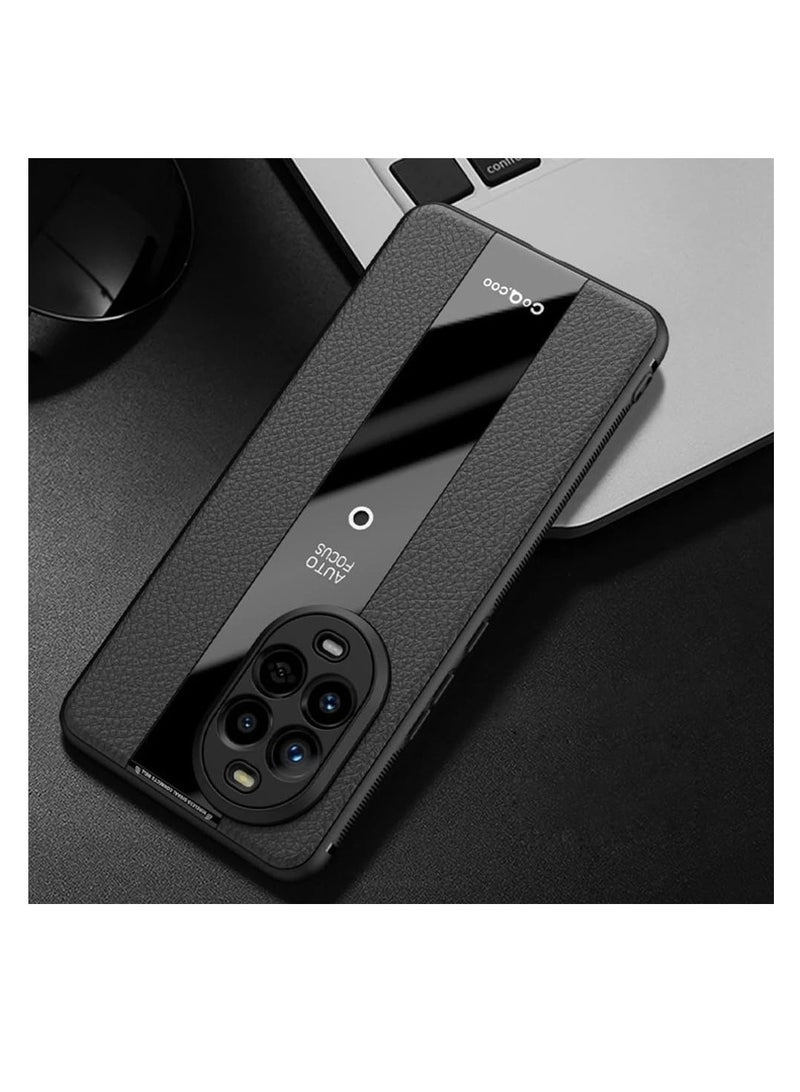 Compatible with Huawei Nova 13 Pro 5G Luxury case TPU Frame u0026 Electroplated Glass u0026 Leather Back Cover - Image 1