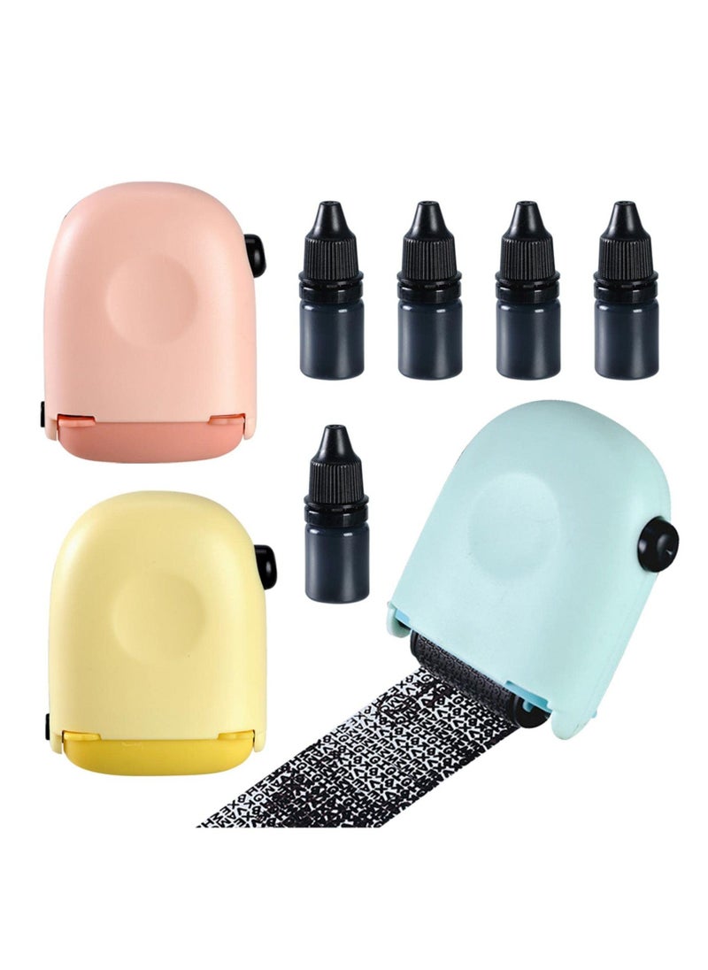 Y&D Privacy Stamp Roll Id Protection Roller Stamp, Identity Theft Protection, Including 5-Pack Refills, Confidential Address Blocker Security, Anti and Safety (3PCS)  - Image 1