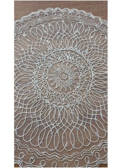 Al Zaabiah Table Runner Crochet Silver Round Shape 36×36cm  - Image 4