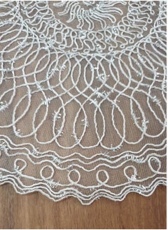 Al Zaabiah Table Runner Crochet Silver Round Shape 36×36cm  - Image 5