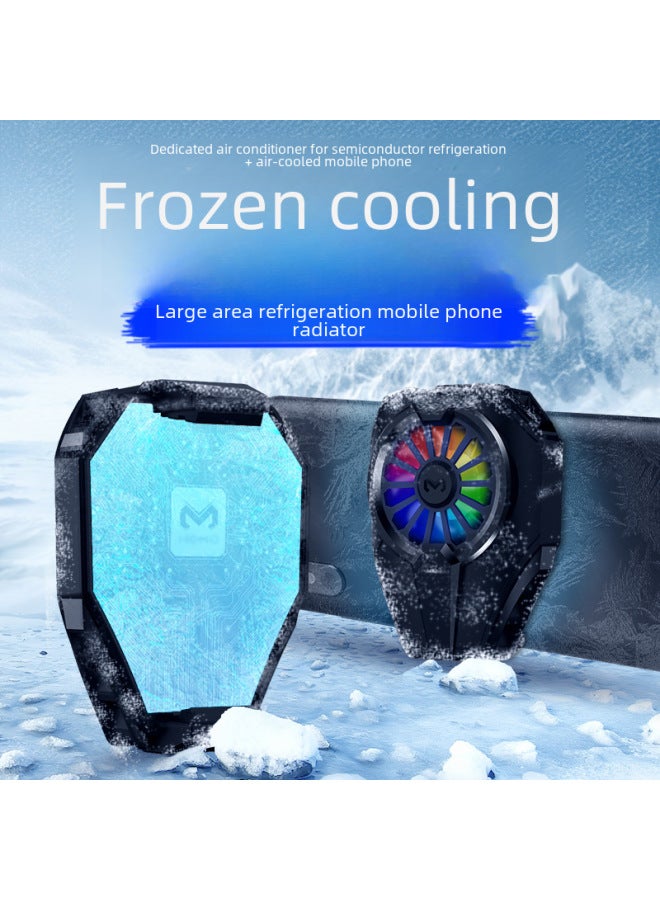 Rice Ink DL05 Mobile Phone Radiator Memo Digital Display Shift Magnetic Semiconductor Cooler Game Handle-Color:FL05 Battery Air-cooled  - Image 4
