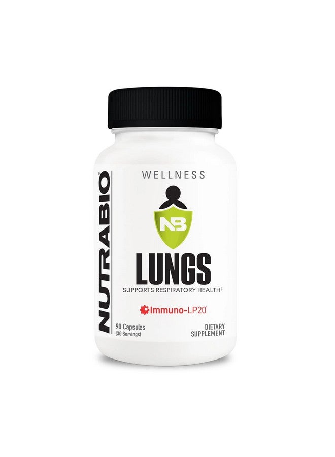 نوترا بايو مكمل NutraBio Lungs - مزيج من Immuno-LP20 والمستخلصات الطبيعية للمساعدة في دعم صحة الجهاز التنفسي والمناعة - Image 1