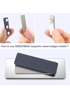 KASTWAVE Magnetic Name Tag, 20 Pcs Magnetic Badge Holder for Clothes, Metal Magnetic Tags with 3 Neodymium Magnets  - Image 5
