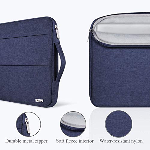 Voova 13 13.6 Inch Laptop Sleeve Case Compatible with MacBook Air 13 M1/M2/M3/M4 2020-2025, MacBook Pro 13/14, IPad Air/Pro 13, Waterproof Slim Computer Bag Cover with Handle, Blue - Image 5