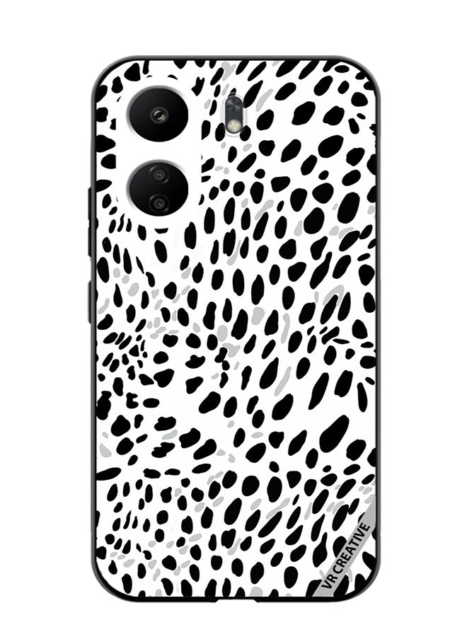 VR CREATIVE Protective Case Cover For Xiaomi Redmi 13C Black Gray On A White Design Multicolour - Image 1