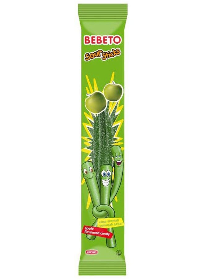 Bebeto Apple Sour Sticks Candy - 30 grams 