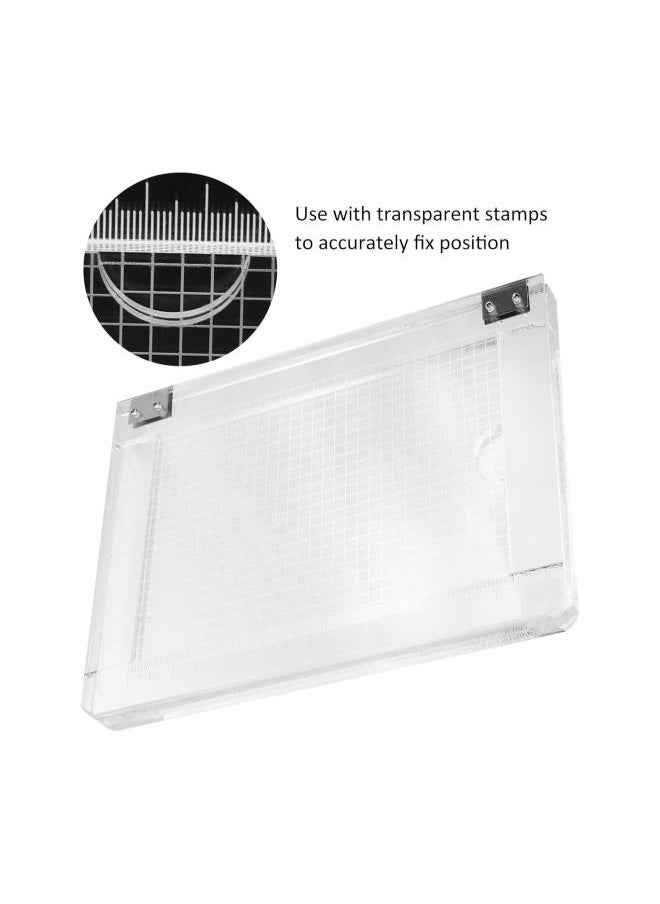 Generic - DIY Stamping Platform Tools, Stamp Platform Positioning Tool, Clear Stamp Positioning Tool for Home Scrapbooks Making Cards Office - Image 1