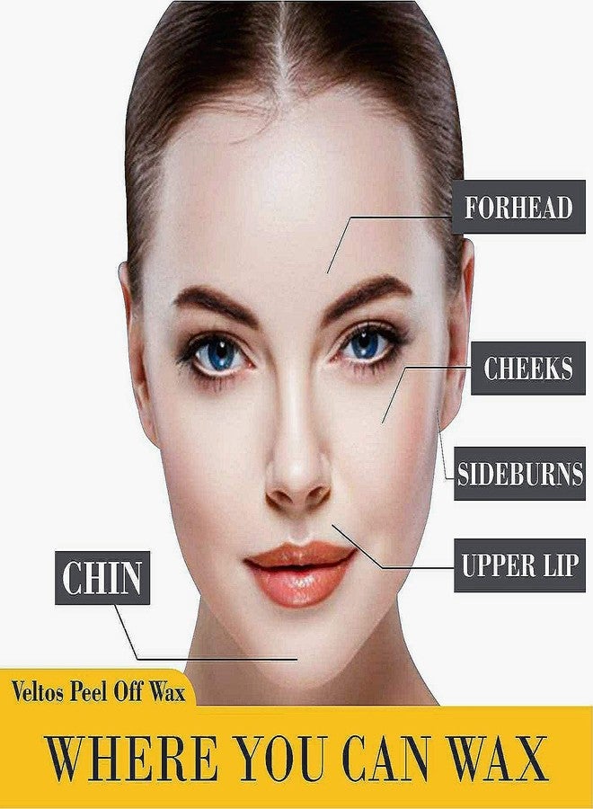 شمع فيلتوس الاحترافي لتقشير الوجه برائحة النبيذ الأحمر، 80 غرام، للوجه والذقن والخدين والشفة العليا والحاجبين والجبهة - Image 3