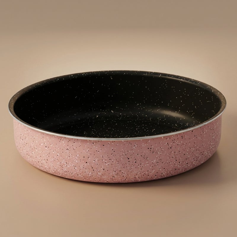Rocky Granite Tray, 30 cm, Round - Pink