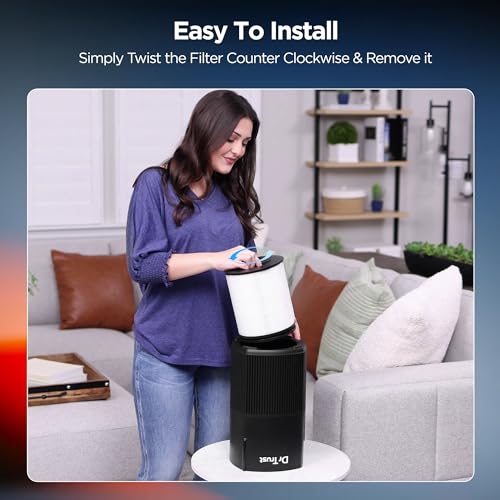 Dr Trust Replacement Filter 910 for Zurich Air Purifier 908 with HEPA I Activated Carbon I UV LED 4-Stage Filtration I 360° Clean Airflow, Removes Pollutants & Micro Allergens up to 270 Sq. Ft Area - Image 5
