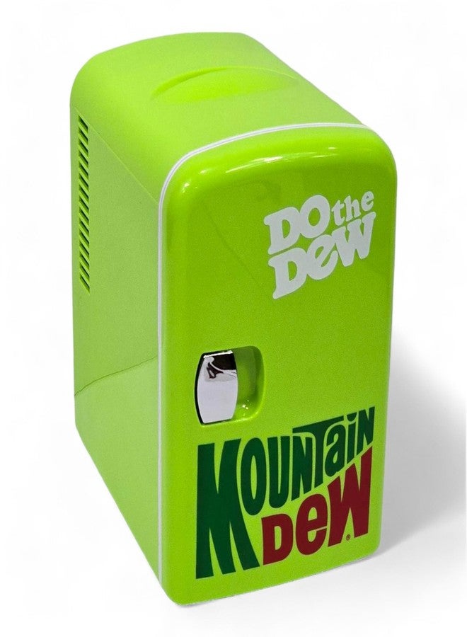 CURTIS Mountain Dew MIS134MD, Mini Portable Compact Personal Fridge Cooler, 4 Liter Capacity Chills Six 12 oz Cans, 100% Freon-Free & Eco Friendly, Lime - Image 2