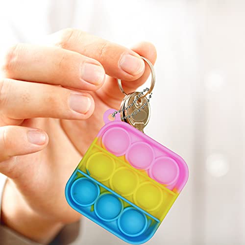 Clanam 120 Pcs Mini Pop Bubble Fidget Toys Silicone Keychain Small Pop Bulk for Party Favors Classroom Prizes Reliever Hand Toy Goodie Bag Stuffers Halloween Christmas Birthday Gifts for Kids Students - Image 5