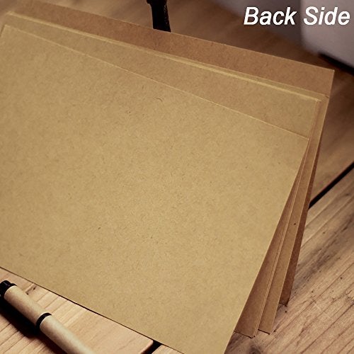 CenterZ 100 Sheets Vintage Kraft Stationary Paper 5.71 x 8.27 inch, A5 Size 120gsm Lined Stationery Writing Letter Papers Bulk Set for Personalized Letters, Creative Poems, Lyrics, Office Notes, etc - Image 3