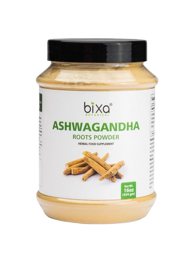bixa BOTANICAL Ashwagandha Root Powder (Withania Somnifera Root) | 16 Oz / 1 Pound | Indian Ginseng- Best Re-Energizer & Immunity Booster | Herbal Supplement. - Image 1