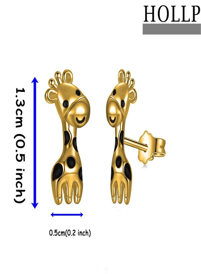HOLLP Giraffe Earrings Animal Jewelry Giraffe Lovers Gift for Mom Friend Women (Giraffe Earrings-G) - Image 2