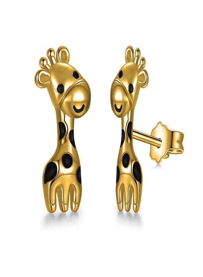 HOLLP Giraffe Earrings Animal Jewelry Giraffe Lovers Gift for Mom Friend Women (Giraffe Earrings-G) - Image 1