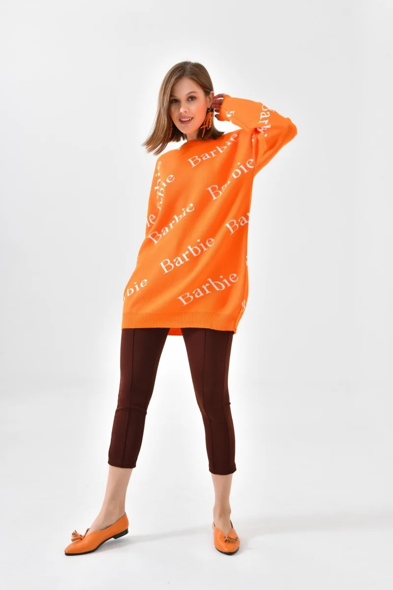 جارمي Ftz Women Barbie Sweater Orange